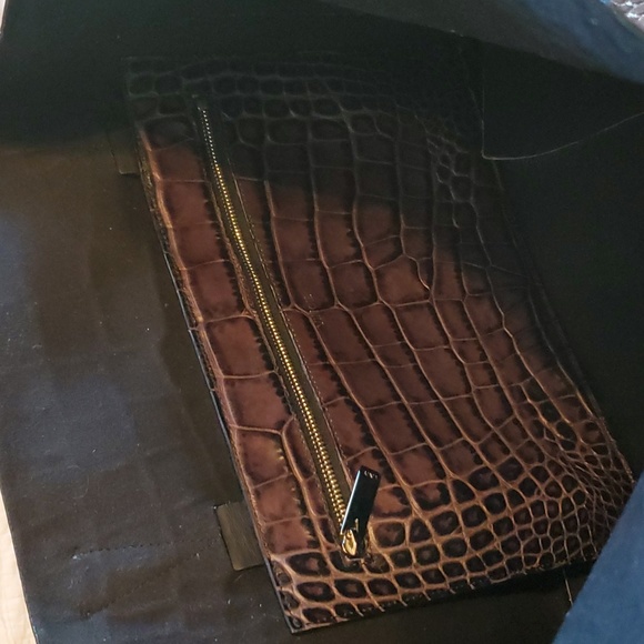 Vince Crocodile Stamped Cow Leather Bag - Picture 7 of 17